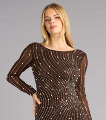 Lori Embellished Mesh Mini Dress