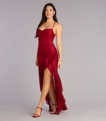 Kaia Square Halter Slit Formal Dress