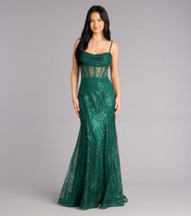 Phoebe Glitter Tulle Corset Formal Dress