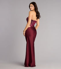 Kairi Strapless Mermaid Satin Formal Dress