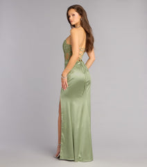 Valentina Formal Satin Corset Mermaid Dress