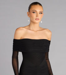 Cara Mesh Off-Shoulder Mermaid Formal Dress