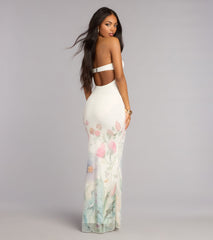 Jenna Floral Bead Mermaid Formal Dress