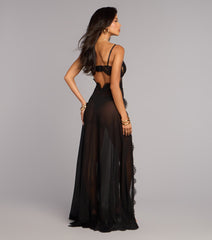 May Chiffon Lace Bustier Mermaid Formal Dress