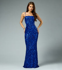 Sarai Mermaid Sequin Beaded Formal Dress