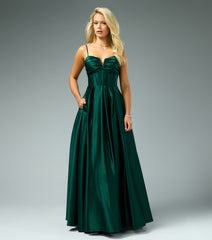 Roxanne Satin A-Line Ball Gown