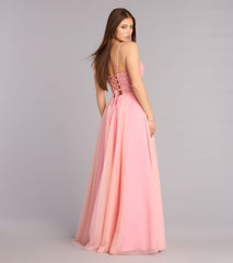 Jocelyn Applique Corset A-Line Ball Gown