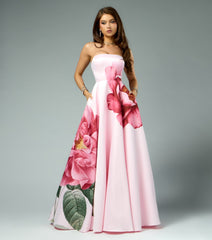 Susan Floral A-Line Ball Gown