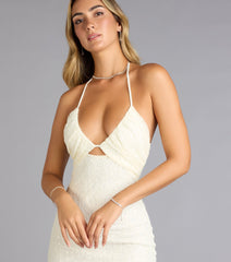 Sweet Glow Sequin Lace Mini Dress