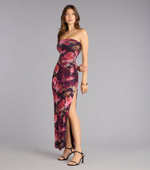 Sultry Floral Mesh Maxi Dress