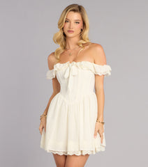 Darling Off-Shoulder Skater Dress