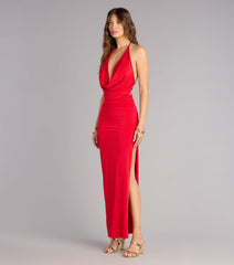 Unforgettable Entrance Plunge Neck Maxi Dress