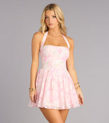Pretty Little Plans Halter Skater Dress