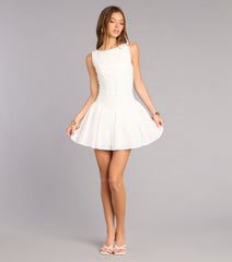 So Charmed Eyelet Mini Dress