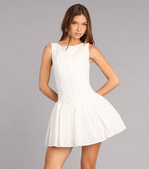 So Charmed Eyelet Mini Dress
