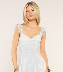 Pretty On Repeat Butterfly Lace Skater Dress