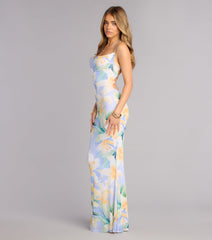 Vacation Coded Floral Maxi Dress