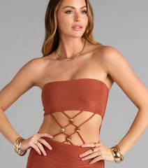 Sleek Attitude Cutout Mini Tube Dress