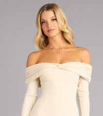 Wrapped In Charm Off-Shoulder Mini Dress