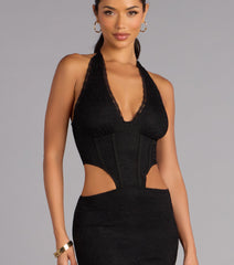 Lace Obsession Cutout Maxi Dress