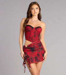 Major Stunner Animal Print Mesh Mini Dress