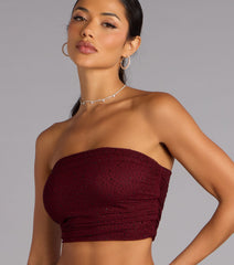 Starlet Status Rhinestone Mesh Tube Top