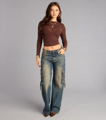 Low-Key Chic Sheer Mesh Long Sleeve Top