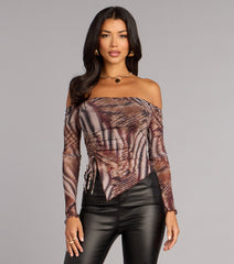 Artful Energy Off-The-Shoulder Crop Top