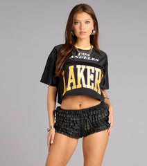 Ultra Game NBA Los Angeles Lakers Crop Top