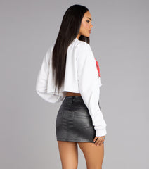 Ultra Game NBA Houston Rockets Crop Sweatshirt