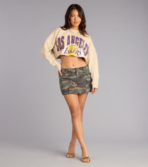 Ultra Game NBA Los Angeles Lakers Crop Sweatshirt