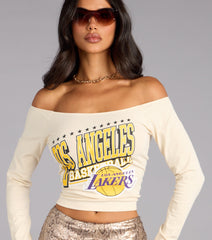 Ultra Game NBA Los Angeles Lakers Off-The-Shoulder Top