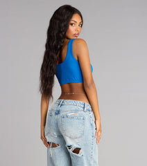 Ultra Game NFL Detroit Lions Crop Tank Top