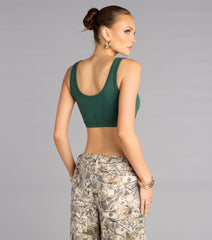 Ultra Game NFL Green Bay Packers Crop Tank Top