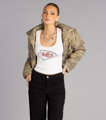 Ultra Game NFL Kansas City Chiefs Rhinestone Tank Top