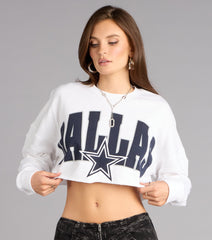 Ultra Game NFL Dallas Cowboys Crop Sweatshirt