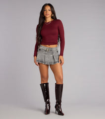 Perfect Twist Long Sleeve Crop Top