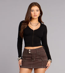 Second Look Obsession Long Sleeve Crop Top