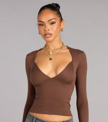 Own the Moment Long Sleeve Crop Top