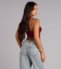 Night Moves Satin Halter Top