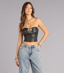 No Apologies Hardware Strapless Bustier Top
