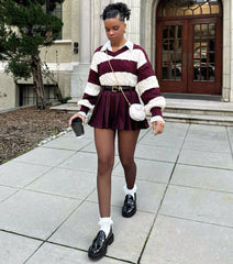 Chill Prep Striped V-Neck Sweater