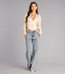 Cozy Chic Lurex Bolero Shrug