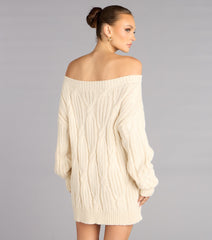 Cozy Tease Off-Shoulder Oversized Sweater