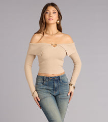 Saddle Chic Off Shoulder Top