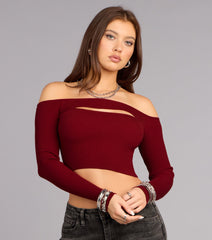 After Hours Attitude Cutout Off-The-Shoulder Top