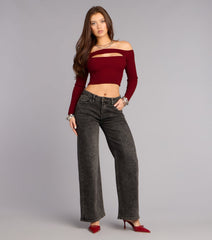 After Hours Attitude Cutout Off-The-Shoulder Top