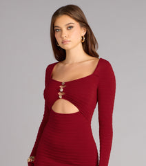 Love At First Glance Long Sleeve Bodycon Mini Dress