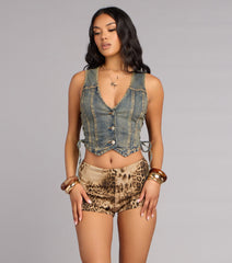 Cool Girl Utility Denim Vest