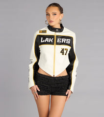Ultra Game NBA Lakers Moto Jacket